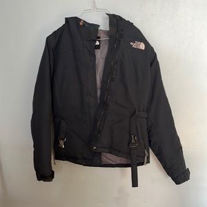 North Face Jacket with Belt and Buckle Full Zip Up